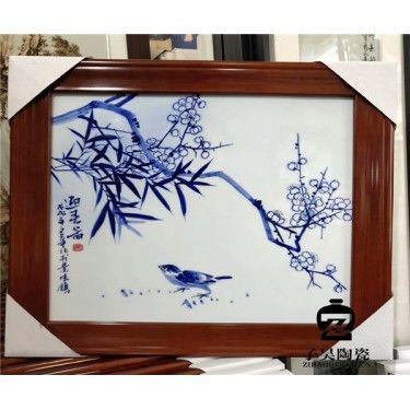 艺术瓷板画定做 艺术圆形瓷片定做 创意背景瓷板画
