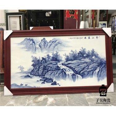 手绘陶瓷壁画定做 贴花陶瓷壁画厂家 瓷板画门头定做