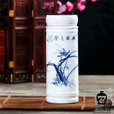 陶瓷内胆保温杯办公杯 商务办公陶瓷保温杯 可定制公司logo杯子