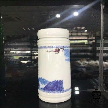实用泡茶杯礼品杯 景德镇陶瓷青花瓷保温杯 会议用品水杯