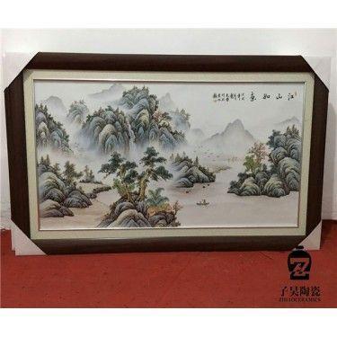 创意背景瓷板画 定做壁画 订制壁画