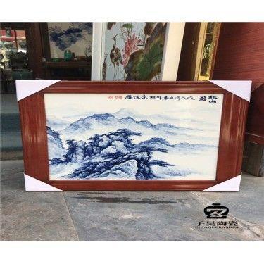 山水瓷板画定做 青花瓷板画厂家 瓷板画厂家