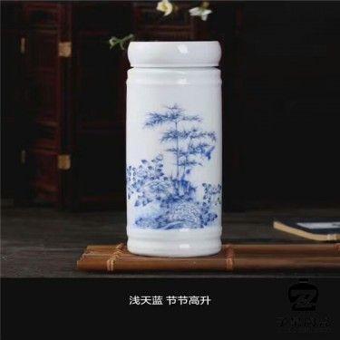 景德镇陶瓷礼品 批发景德镇陶瓷保温杯 高档礼品杯