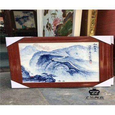 创意背景瓷板画 山水瓷板画定做 定制瓷板画