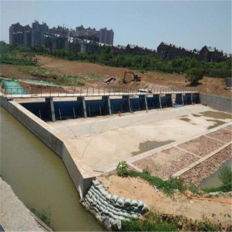 绥德水力自控液压翻板闸门 液压合页坝 厂家【瑞鑫水工】