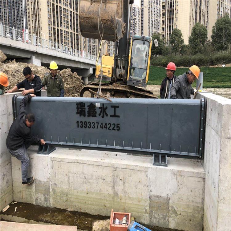 甘南液压自控翻板闸门 底横轴旋转钢坝厂家批发