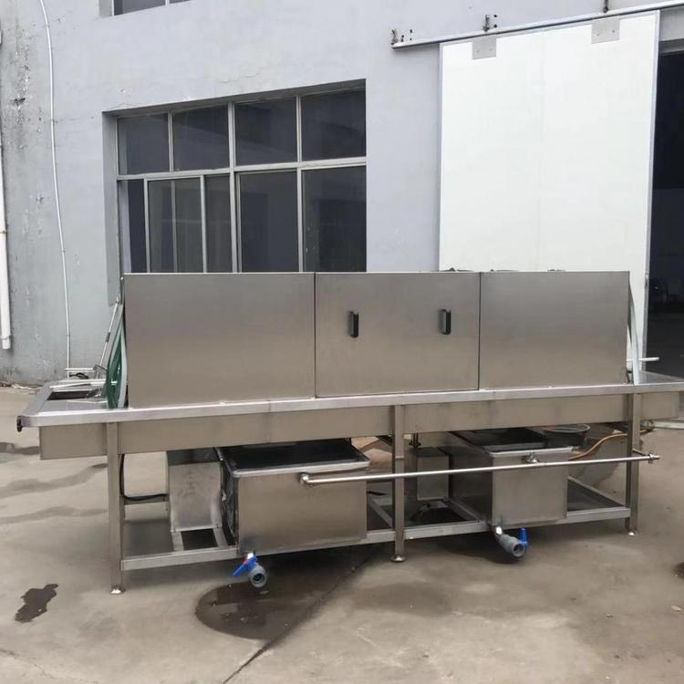 全自动周转箱清洗烘干设备 糕点筐清洗机 食品厂周转箱清洗机
