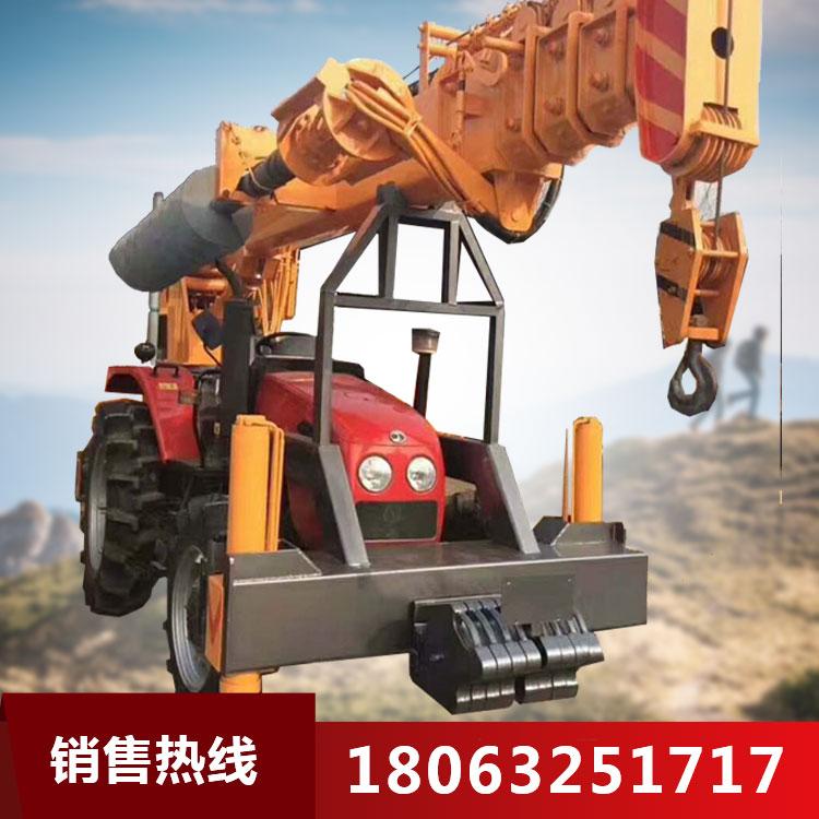 供应拖拉机吊车 四驱越野型拖拉机改装吊车 适用于山间园林