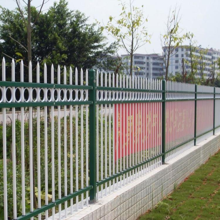 西安围墙护栏锌钢护栏围栏 小区户外铁艺栅栏 别墅围墙庭院围栏 防护栏铁栏杆防锈护栏 拼装围栏