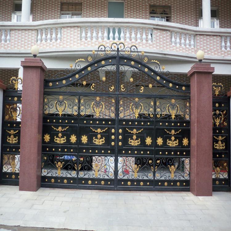 烟台乡村铁艺门  别墅铁艺大门 庭院大门定制 厂家直销