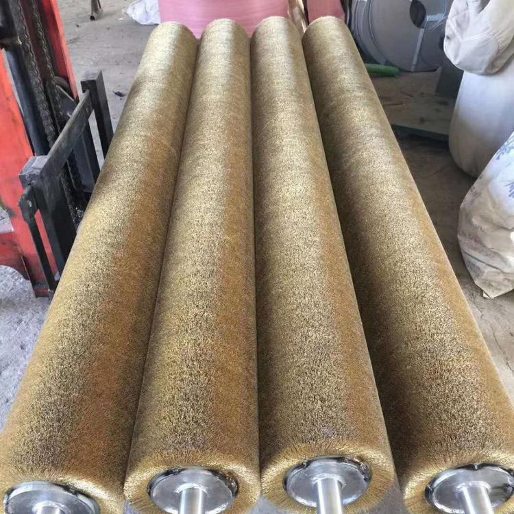 钢丝辊刷 不锈钢丝镀铜丝刷辊 钢板 除渣除锈钢丝辊 钢丝刷毛刷辊