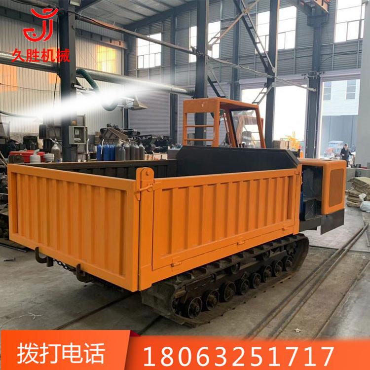 全地形履带运输车厂家 8吨山地果园橡胶履带翻斗车 小型履带自卸运输车