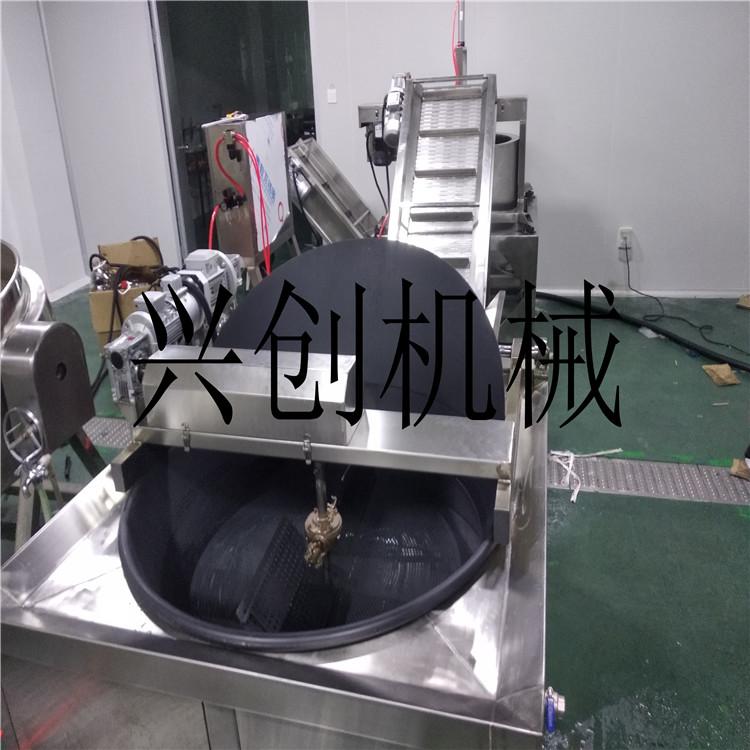 鸡爪蚕豆肉制品鸡翅鸡腿油炸配套设备 全自动油炸生产线