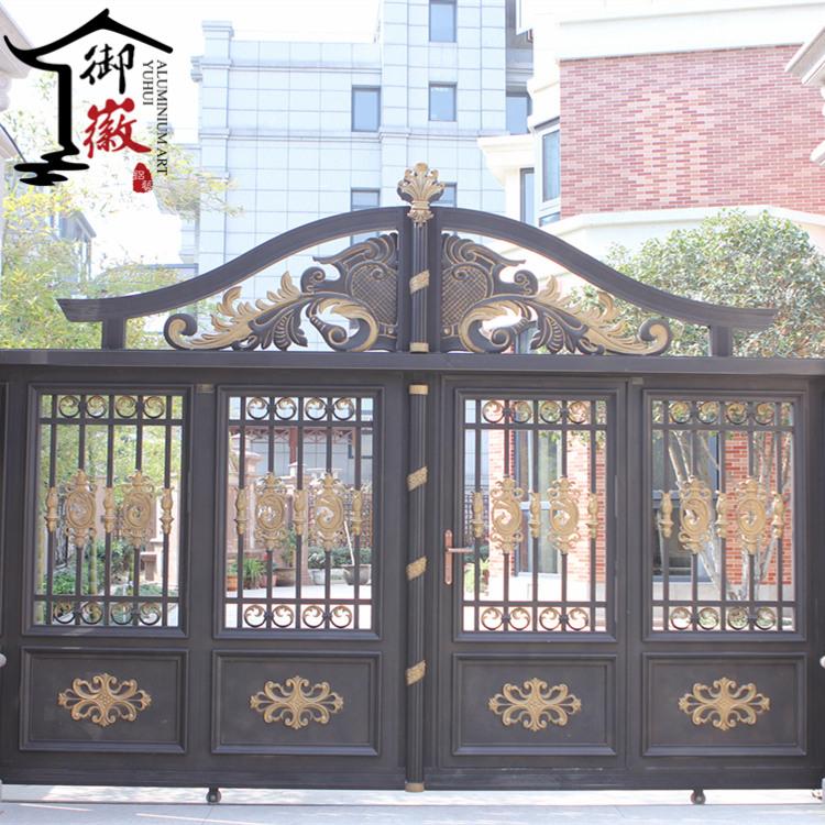 合肥铝艺门 铝合金大门 庭院双开铝艺门
