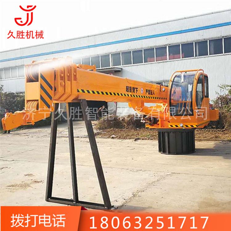 供应船用吊机 3吨9米长吊臂船吊 小型浮船吊机