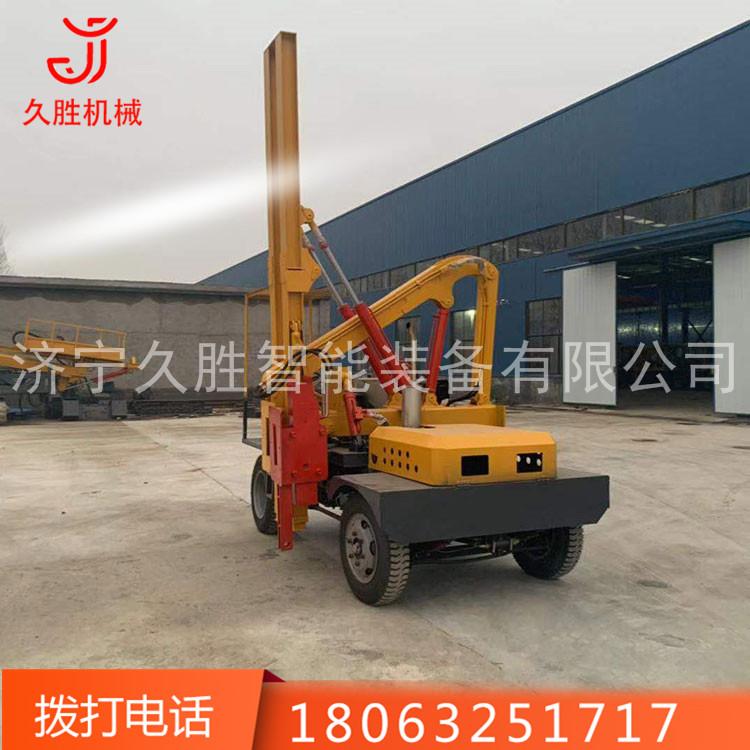 高速公路护栏打桩机 多功能道路打桩机 小四轮打拔一体机