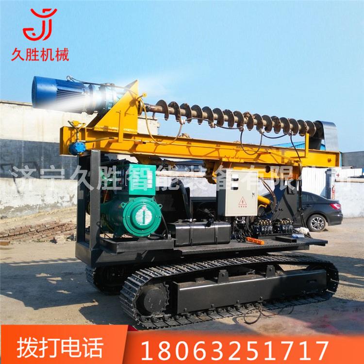 太阳能光伏电桩打桩机 小型地基机电两用太阳能光伏打桩机