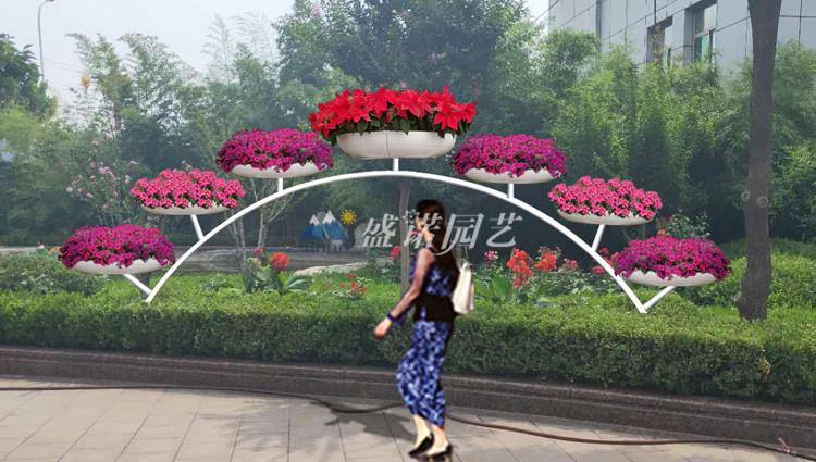 立体景观花架 园艺花架 彩虹桥铁艺花架 拱形艺术花架  园艺景观花架 草花立体花架 花架厂家