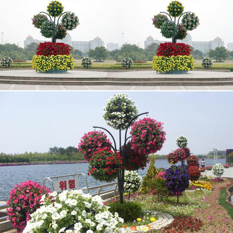花树 景观花树 立体花树 铁艺花树 花球花树 大型仿真花树 铁艺花架生产厂家