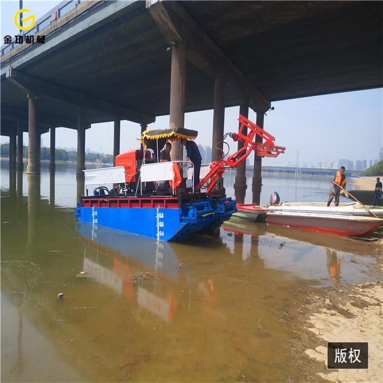 多功能水陆两栖割草船 大型水水上割草船  全自动水草收割船