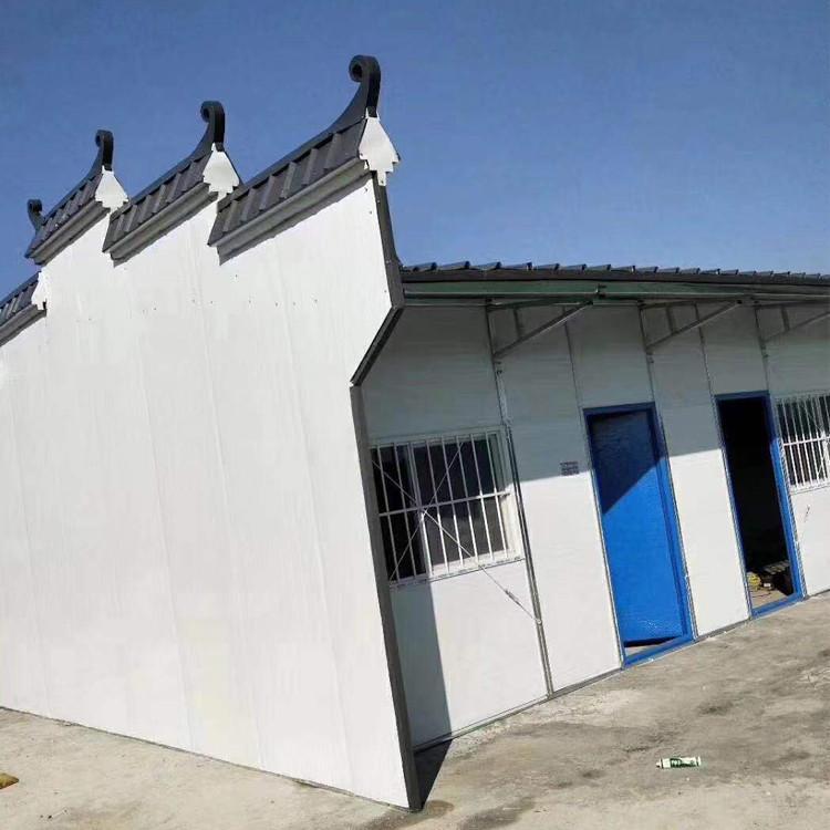 徽派彩钢板房 马头墙彩钢板房 徽派马头墙彩钢活动板房 盛元彩钢活动板房厂家