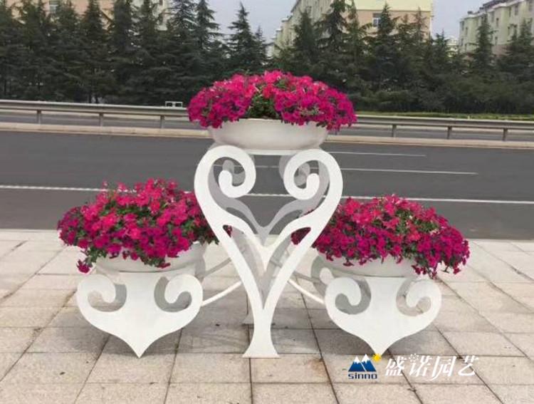 户外花架 大型景观花架 艺术花器 铁艺花架 碳钢喷塑花架 立体组合花架