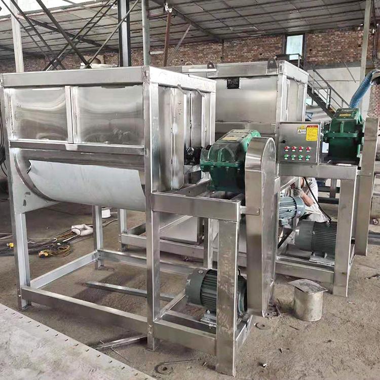 2立方膏体搅拌机卧式螺带混合机日化眼影干粉混料机304犁刀搅拌机