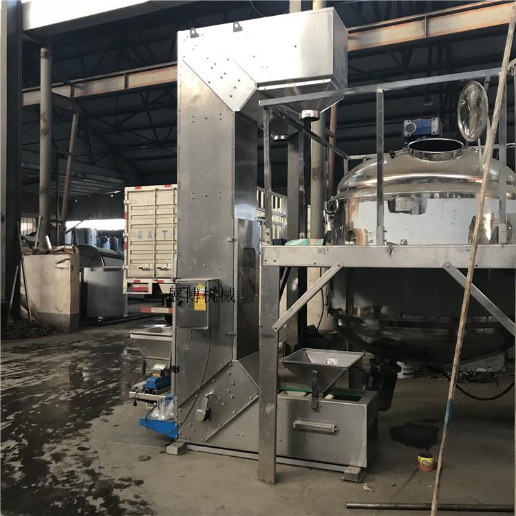 定制板栗散装物料转斗式提升机黄豆全自动Z型提升机杏仁翻斗式输送机