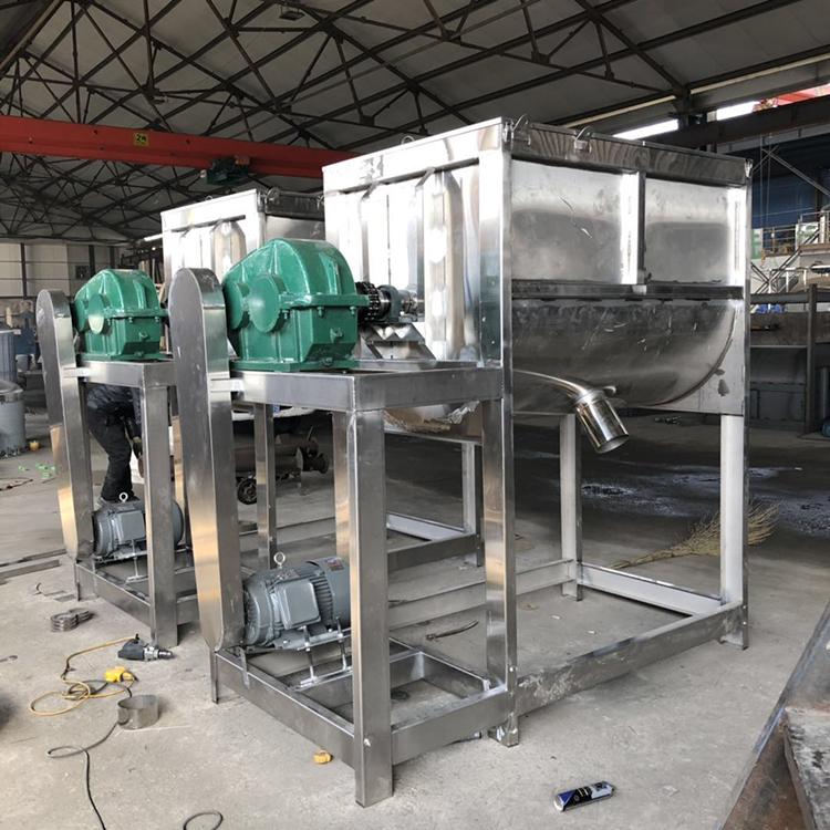 100KG蛋白粉卧式搅拌机不锈钢卫生级螺带混合机 奶粉添加剂混料机