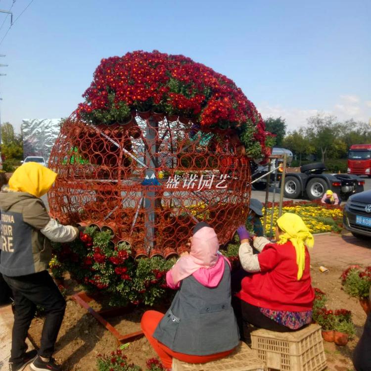 节日 庆典 国庆节 铁艺花球 景观花球  景区公园 街道道路 广场观赏  批发厂家