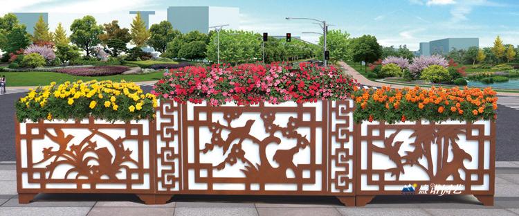 园艺景观花箱 园艺工程花箱 道路花箱采购厂家