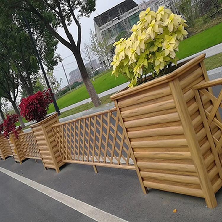 铝合金六边形花箱园艺花箱 花箱花盆 草花花箱  道路花箱立体绿化产品 艺术花器采购厂家