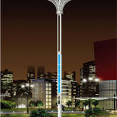 卢曼光电太阳能路灯 广场LED高杆照明灯 长期供应30米升降式高杆灯