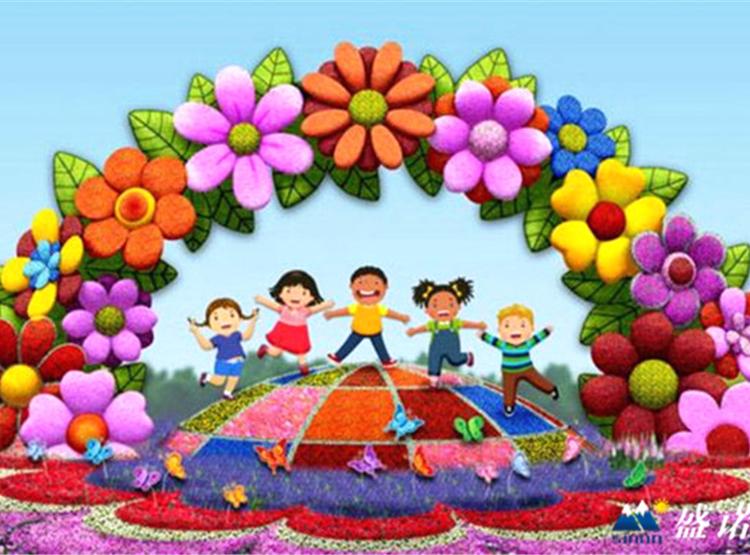 农场造型国庆绿雕制作 设计 安装​ 节庆活动绿雕设计 仿真造型绿雕