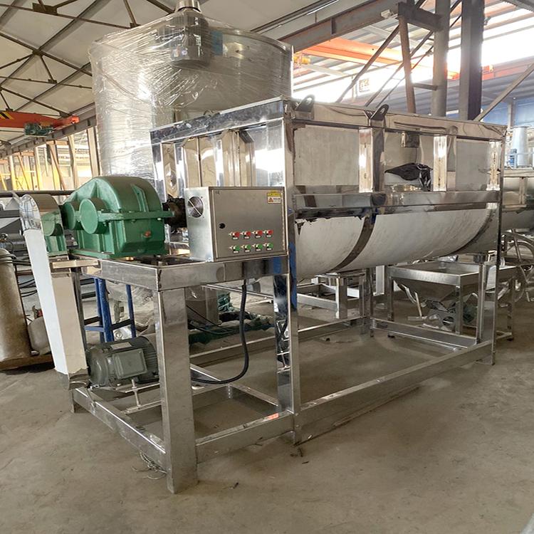 山梨酸钾添加剂干粉卧式搅拌机不锈钢食品粉末混合机5-10吨卧式螺带搅拌机