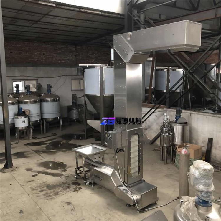 米豆连续斗式上料机震动进料垂直斗式提升机ABS卫生级诱导斗式提升机