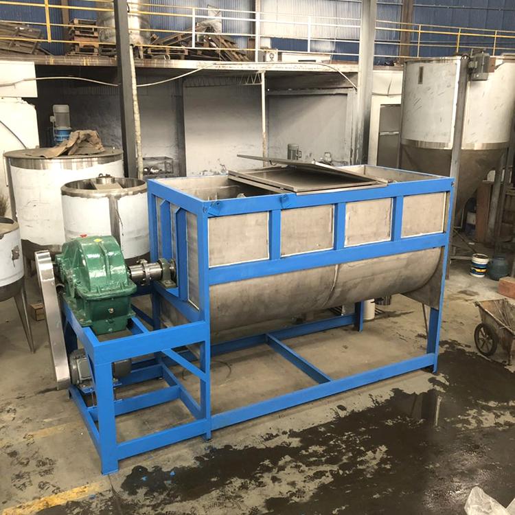 云母粉搅拌混合机不锈钢卧式粉体搅拌机带启动出料螺带混料机厂家