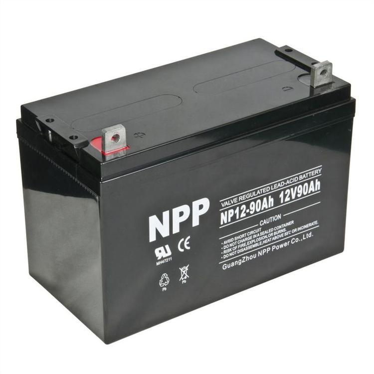 NPP耐普蓄电池NP12-90Ah 免维护12V90AH蓄电池 UPS直流屏电源蓄电池批发