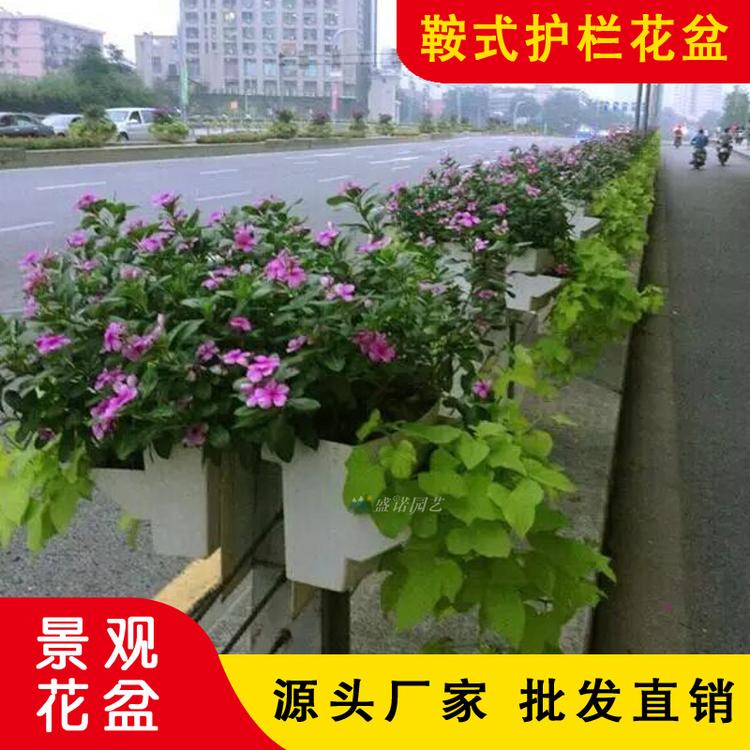 蓄水马鞍式花盆 骑马花盆 塑料PP盆桥体绿化厂家厂商