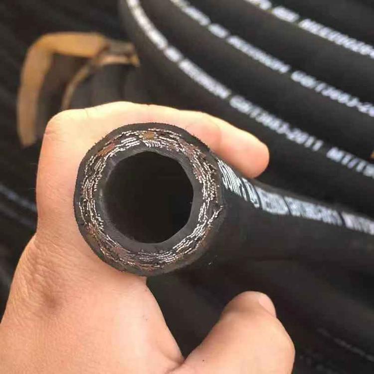 高压工业矿用缠绕夹布黑皮胶管空气管橡胶软管 风炮管空压管