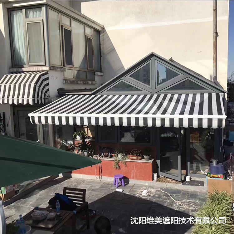 维美A02曲臂遮阳篷 伸缩遮阳篷 电动加强版工字型曲臂遮阳篷 遮阳篷厂家