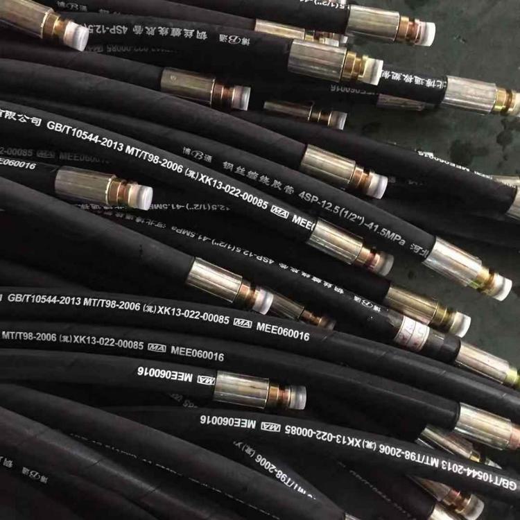 工程机械回油管 高压钢丝注浆管 油田专用法兰连接输油胶管