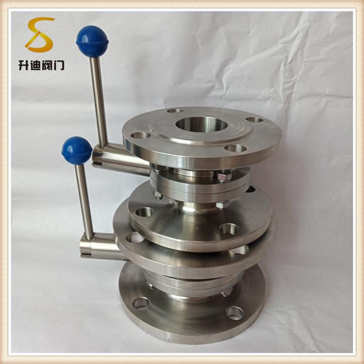 升迪<em>食品</em>级不锈钢法兰蝶阀 304卫生级法兰蝶阀