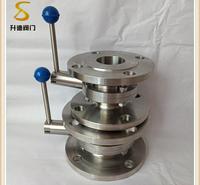 升迪<em>食品</em>级不锈钢法兰蝶阀 304卫生级法兰蝶阀