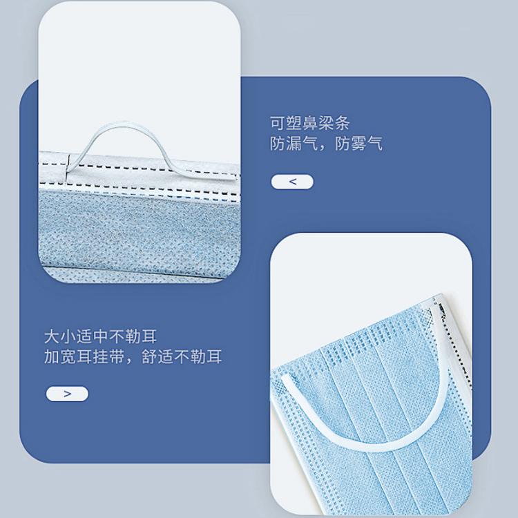 一次性口罩三层防雾霾防尘防护口罩熔喷无纺布透气工业防尘口罩