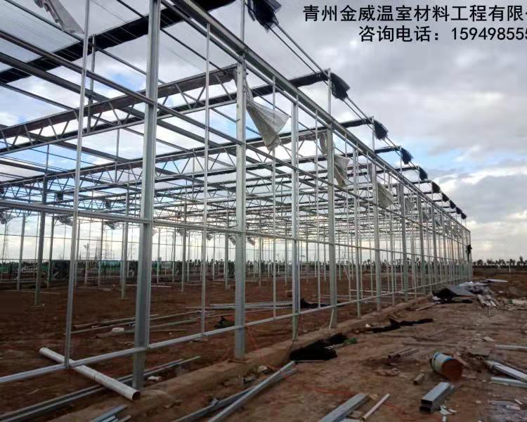山东寿光温室骨架厂家  温室骨架厂家  菏泽玻璃温室工程 售后服务好