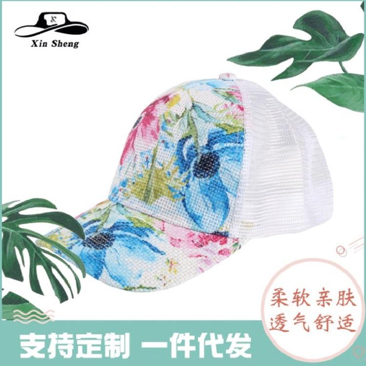 2020新款印花棒球帽 户外运动棒球帽网帽夏季防晒防紫外线遮阳女帽