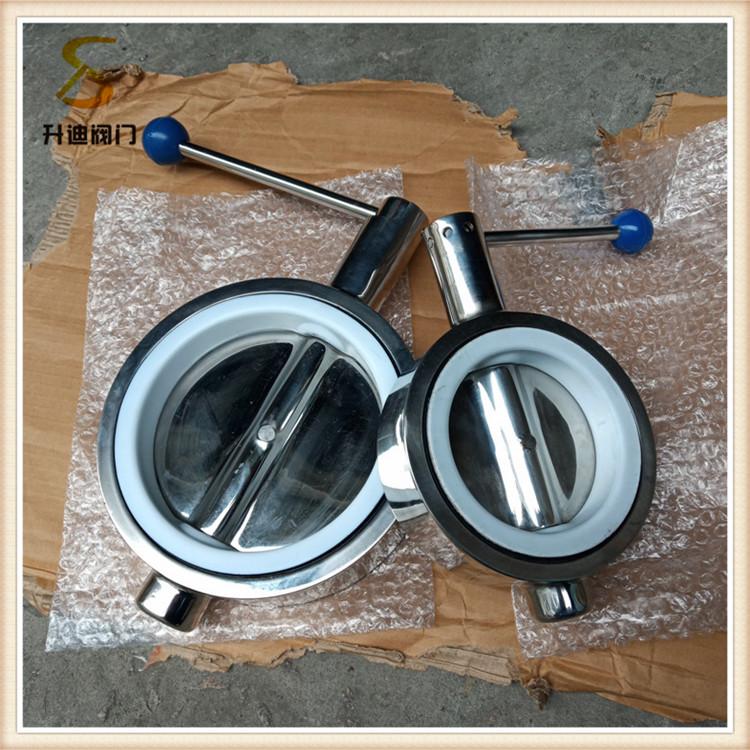温州升迪不锈钢四氟蝶阀 D71F卫生级对夹蝶阀
