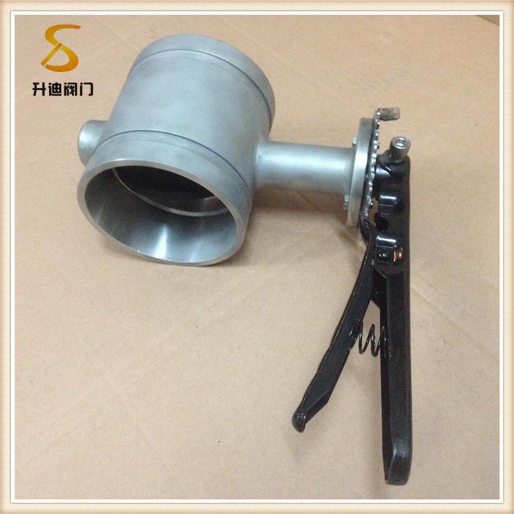 温州升迪D81X手柄式不锈钢沟槽蝶阀厂家