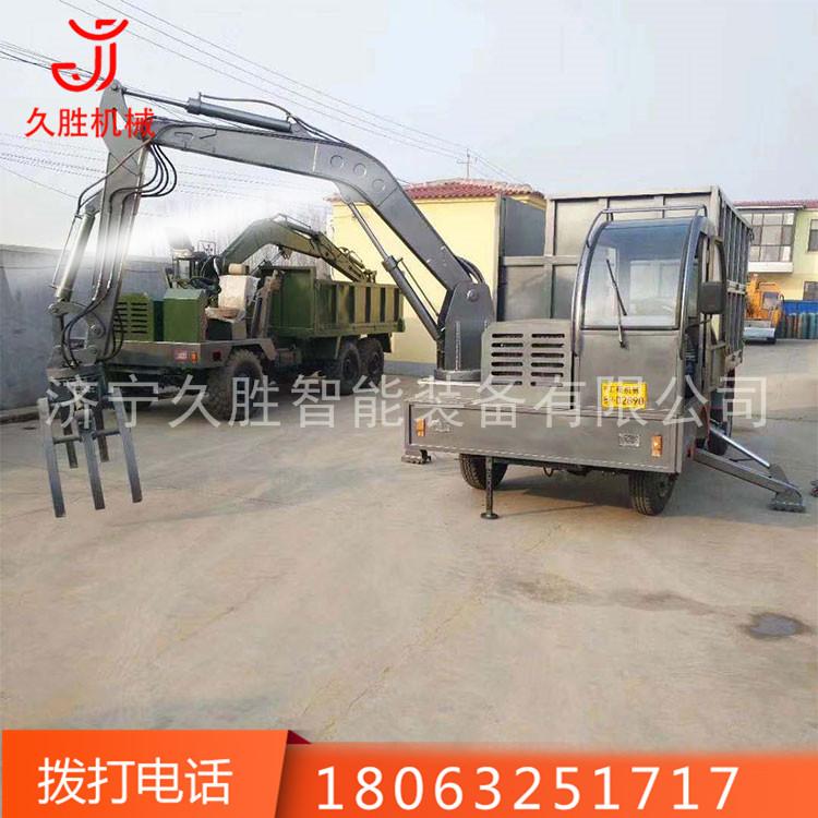 双顶自卸随车挖掘机 四驱农用液压运输车 挖土挖沟后驱随车挖厂家